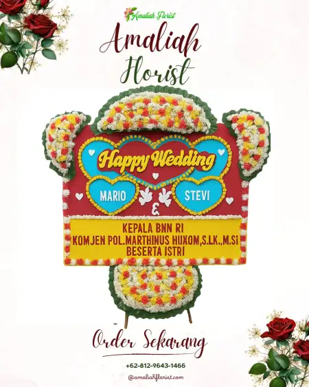 Papan Bunga Pernikahan Watubelah